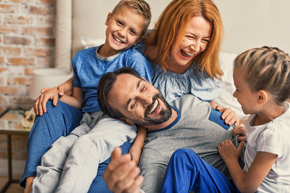 A family spending time together
